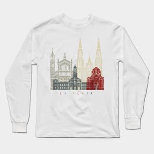 La Plata skyline poster Long Sleeve T-Shirt